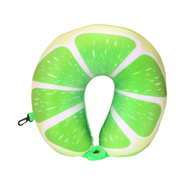 Bewildely Almohada de viaje ajustable para el cuello, partículas de espuma para viajes, almohada de viaje de partículas de espuma, verde, Type3 NO3