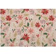 thumbnail image 5 of Christmas Placemat Pink Florals Table Mat Washable Kitchen Heat Resistant Non-Slip Linen Place Mats for Dining Table Party Decoration Set of 4, 12x18 Inch, 5 of 6