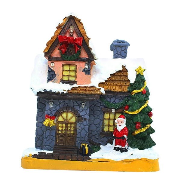 Añade a tu colección Figuras de Pueblo Musical Trineo de Resina de Pilas de Pueblo Santa Claus y Bell