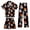 Black, variant on Outfits for Girls Halloween Graphic Print Lapel Short Sleeve Top Shorts And Trousers 3 Piece At Home Wear Baby Girls' Clothing Sets 3 Years-4 Years