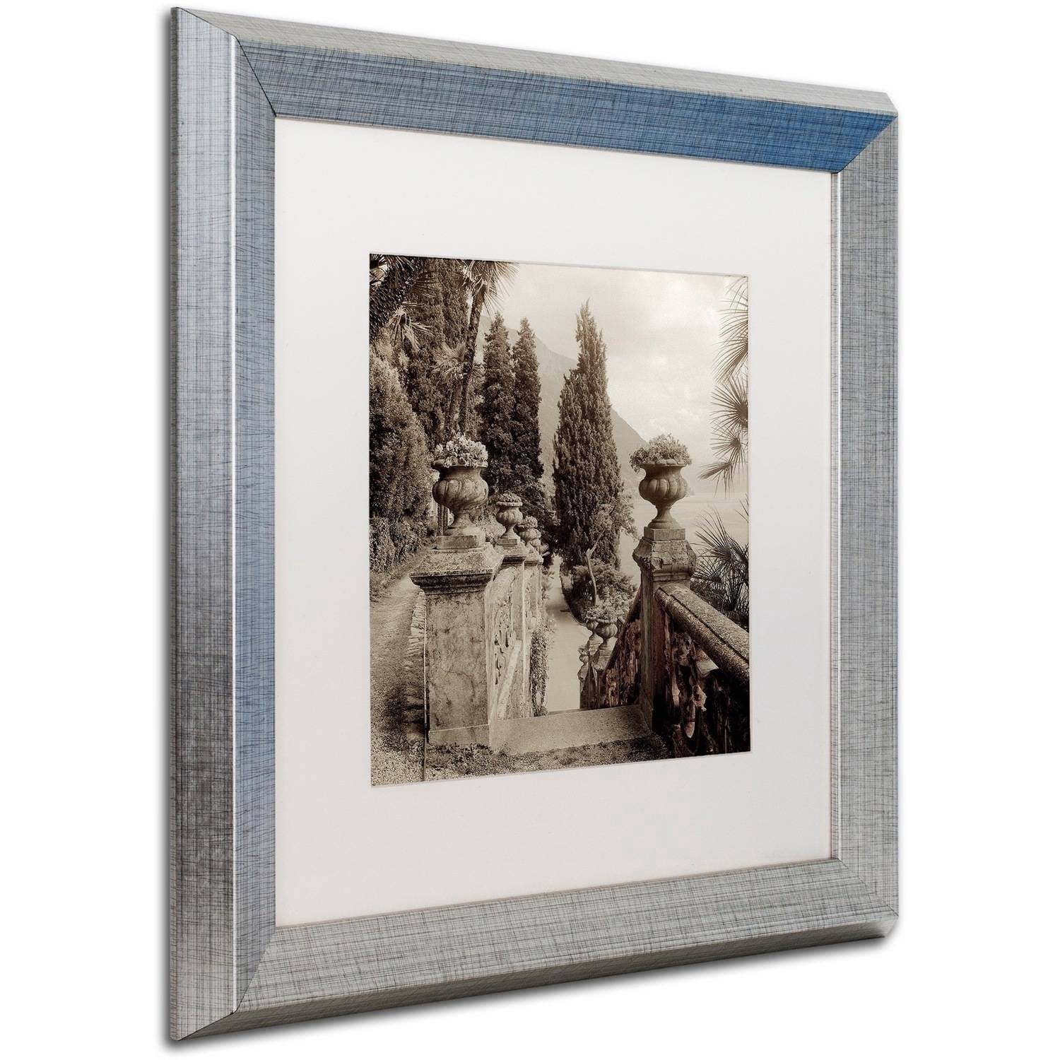 Trademark Fine Art "Lombardy VIII" Canvas Art by Alan Blaustein, White Matte, Silver Frame