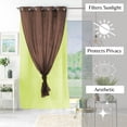 thumbnail image 2 of Evideco French Home Goods Robin Green Robin Grommet Sheer Curtain Panel Pairs Curtains, 55 in x 55 in (2 Panels), 2 of 6