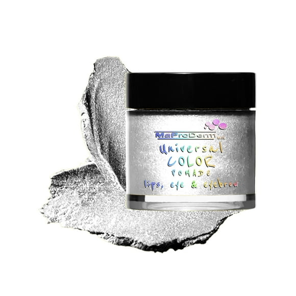 Universal Color Pomade 93 Silver Maproderm.  Aplicarlo como sombra, delineador para ojos, cejas, labial y rubor