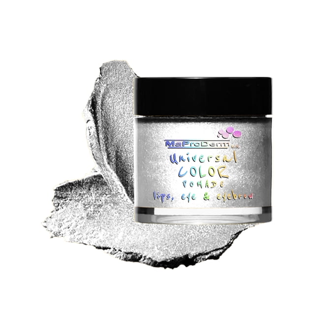 Universal Color Pomade 93 Silver Maproderm. Aplicarlo como sombra, delineador para ojos, cejas, labial y rubor