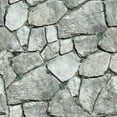 thumbnail image 1 of Retro White, Grey Stone Wallpaper Roll, 1 of 2