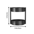 thumbnail image 3 of Rotating Spice Rack Organizer, 2 Tier 360° Turntable Storage, Kitchen Counter and Dining Table Spice Rack, Carbon Steel Lazy Susan Tray, Space-Saving Condiment Organizer for Kitchen, 3 of 8