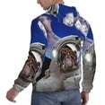 thumbnail image 6 of Honeii Astronaut in Outer Space Pattern Mens Hoodies Men's Loose Sleeve Sweatshirt,Pullover Hooded Sweatshirt for Men,Essentials Hoodie-Large, 6 of 7