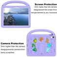 thumbnail image 6 of for iPad 10th Gen 10.9" 2022 A2757/A2777/A2696 Silicone Kids Shockproof Cute Case with Handle, Multiple Angles Stand Rugged Cover for iPad 10th Generation with Removable Shoulder Strap, Purple, 6 of 9