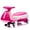 Rose Red, variant on 12V Kids Ride On Electric Wiggle Car, 2-in-1 Smart Design, Controllable LED Lights, Flashing PU Wheels, Triangular Stability Frame, Bluetooth Music, for Ages 3-8