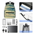 thumbnail image 4 of Disketp Retro Wooden Mochila Ligera Clásica con Múltiples Bolsillos, Mochila Casual para Hombre y Mujer, Ideal para Escuela, Trabajo y Viajes, 4 of 6