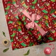 thumbnail image 4 of MaxxMarket Red Christmas Wrapping Paper for Kids Girls Boys - Holiday Gift Wrap with Stockings, Gingerbread, Candy Canes and Holly on Red - 4 Jumbo Sheets, 28″×40″ Each, Easy to Store, 4 of 15