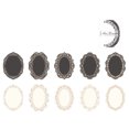 thumbnail image 1 of 10 Hojas De Pegatinas De Encaje Autoadhesivas, Pegatinas De álbum De Recortes Blancas Y Negras, Papel Adhesivo Decorativo Para Envolver(Jardín de encaje), 1 of 13