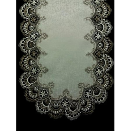 

H8139-FF Cocoa Lace Oval Placemat 12 x 18 in.