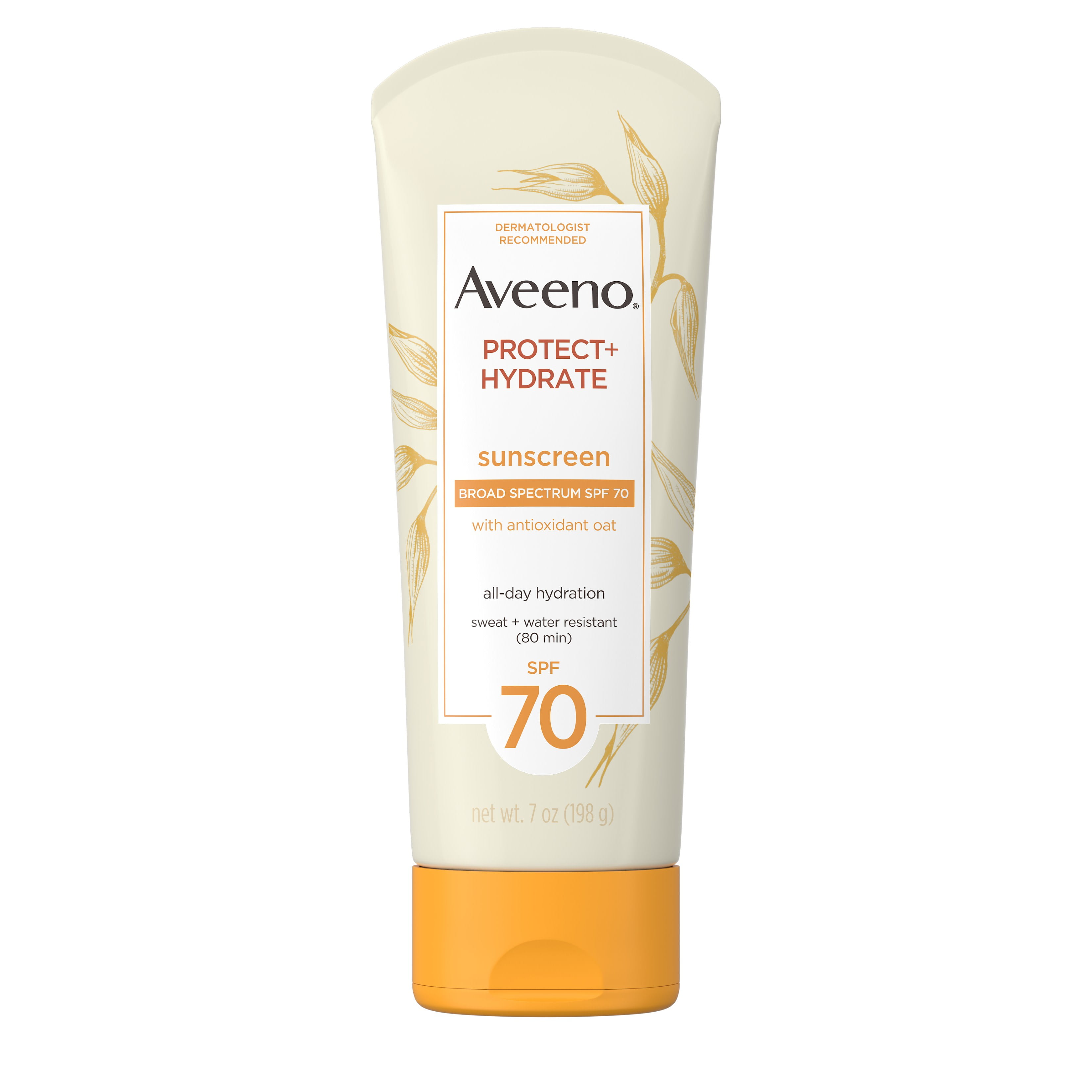 Aveeno Protect + Hydrate SPF 70 Sunscreen Lotion, OilFree, 7 oz