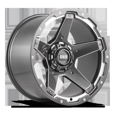 Grid Wheels  20 x 10 in. Black Insert Wheels