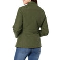 thumbnail image 3 of MODA NOVA Juniors Stand Collar Long Sleeves Zip Up Lightweight Quilted Jacket ArmyGreen XL, 3 of 7