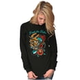 thumbnail image 3 of Break the Rules Japanese Mask Tattoo Plus Size Long Sleeve Graphic Tee Shirt Brisco Brands 2X, 3 of 5