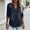 Dark Blue, variant on Shirts for Women Casual Women's Denim Blouse Casual V Neck 3/4 Sleeve Loose Tunic Top Vintage Washed Jean Shirt with Side Slit Black 2X