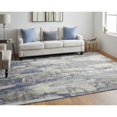 thumbnail image 5 of 2' X 3' Blue Gray And Tan Abstract Power Loom Distressed Area Rug, 5 of 6