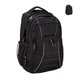 thumbnail image 1 of Mochila, compatible con la mayoría de los ordenadores portátiles de 43 cm, con tirantes acolchados y compartimentos de almacenamiento para bolígrafos, llaves y teléfono móvil, Negro, 1 of 5