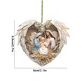 thumbnail image 3 of XMMSWDLA 5Pcs Nativity Scene Christmas Tree Ornaments - 3D Religious Christmas Tree Decorations, The Birth of Jesus Hanging Decorations for Christian Gifts & Family Keepsakes, 3 of 6