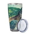 thumbnail image 2 of Uemuo Watercolor Turtle1 Print Travel Coffee Mug ,20oz Double-walled Car Cup ,Stainless Steel Insulated Tumbler Leak-proof Travel Cup Reusable Straw Car Cup-Straw Three-piece Set, 2 of 8