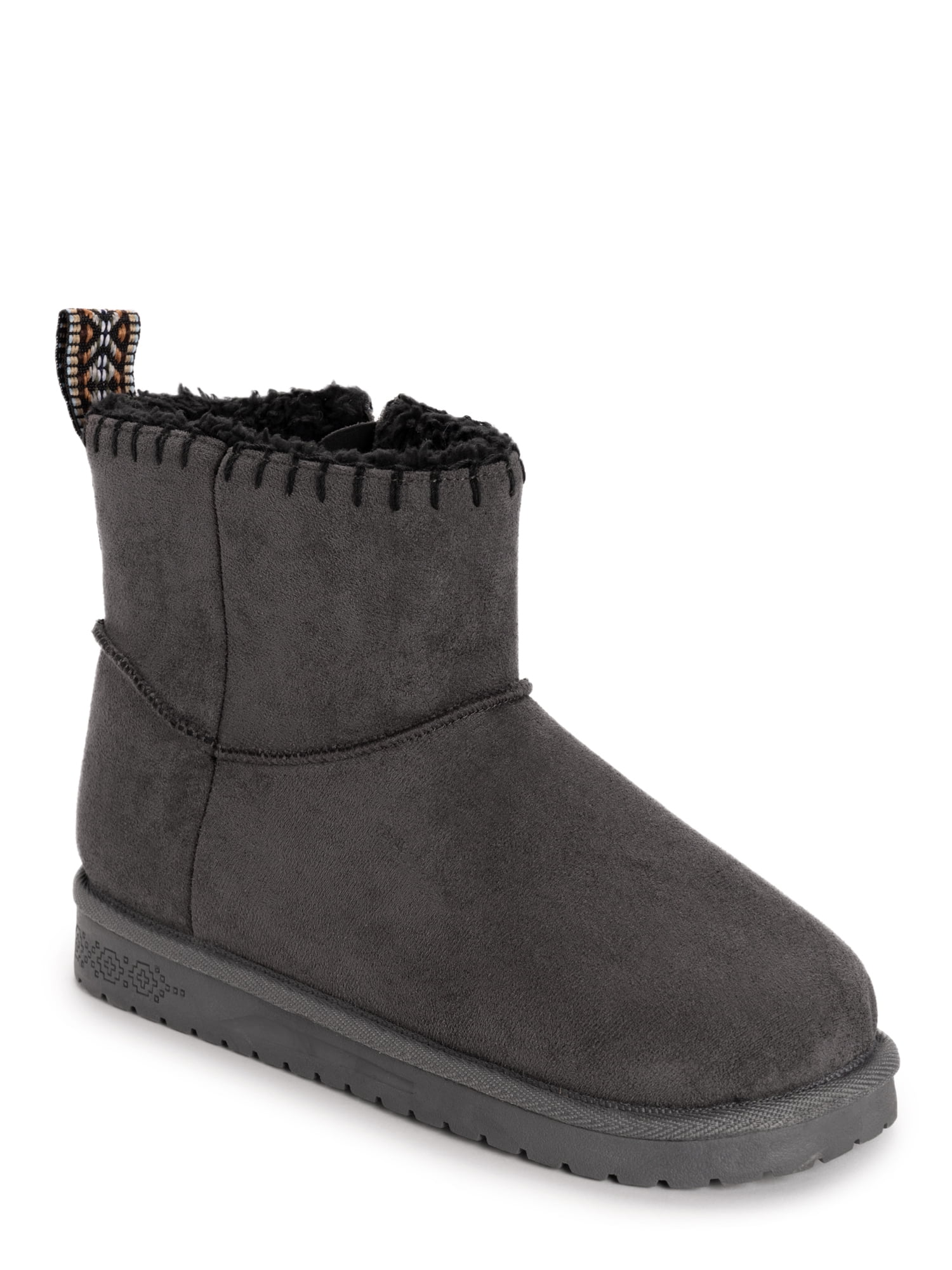 MUK LUKS Women's Truvie Faux Suede Cozy Ankle Bootie (Wide Width Available)