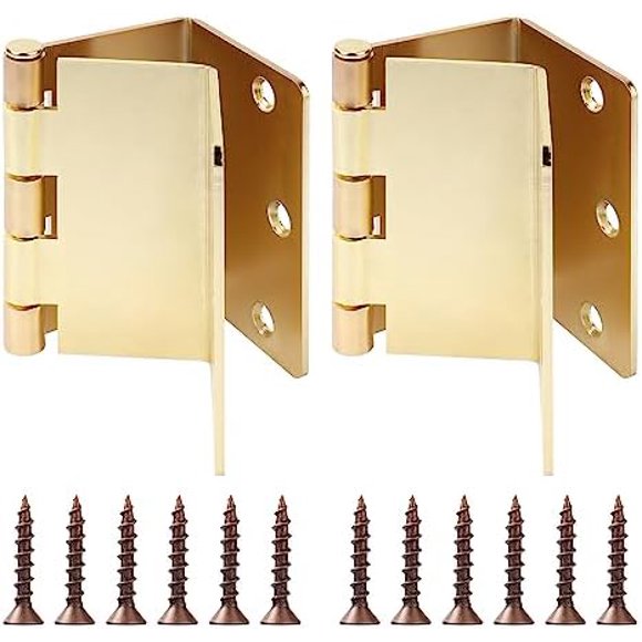 Handicap Expandable Door Hinges, Offset Hinges for Doors 3.5 in Swing Clear Offset Door Hinge, Bright Copper, 2 pcs.