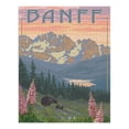 thumbnail image 2 of Banff, Alberta, Canada, Bear and Spring Flowers (with border) (1000 Piece Puzzle, Size 19x27, Challenging Jigsaw Puzzle for Adults and Family, Made in USA), 2 of 4