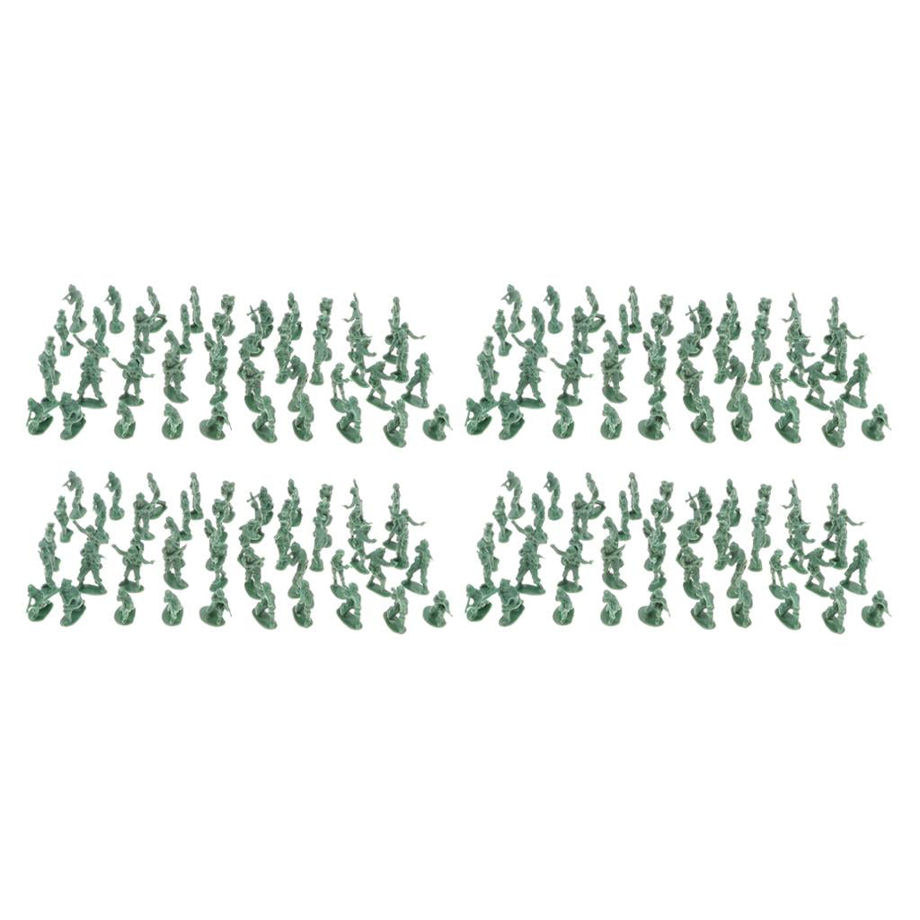 Army Base Set 400pcs 2cm Soldiers Toy Figures Military Sand Scene ACCS Black 