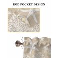 thumbnail image 6 of Rustic Coastal 2 Panel Kitchen Curtains for Small Windows, Sea Nautical Summer Beach Starfish Coral Bathroom Tier Curtain, Short Window Treatment for Bedroom/Living Room 55"x36", 6 of 6
