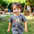 thumbnail image 5 of Olive Loves Apple 1st Birthday Rocket Astronaut Themed T-Shirts with Moon Balloon and Planets for Boys and Girls Granite Heather Shirt 18 Months, 5 of 6