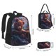 thumbnail image 2 of Easygdp Lazy Stone Bear Mochila para Niños y Niñas con Set de Caja de Almuerzo y Estuche para Lápices 3 en 1, Mochila Escolar Estampada para Adolescentes, 2 of 7