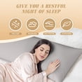 thumbnail image 4 of Lsque Gary Body Pillow Case Cover,Ultra-Soft Microfiber Bed Pillow Cases 20x54 inches,Elegant Bedding,Breathable Durable Pillow Cover with Envelope Closure, 4 of 8