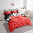 thumbnail image 3 of Castle Fairy Kawaii Ribbon Bow Bedding Comforter Set,Animal Leopard Print Full Bedding Set, 3 of 8
