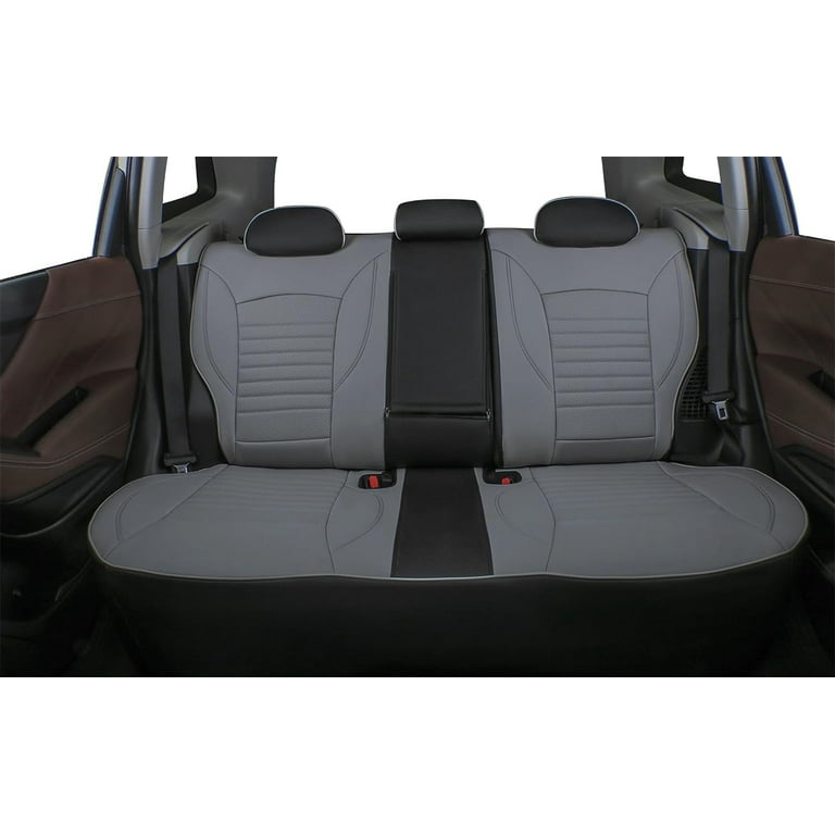 EKR Custom Fit Car Seat Covers for KIA Sportage S,EX,LX,SX,SX TURBO 2017  2018 2019 2020 2021 2022 -Breathable Leatherette Auto Seat Covers(Full  Set,Black/Gray) 