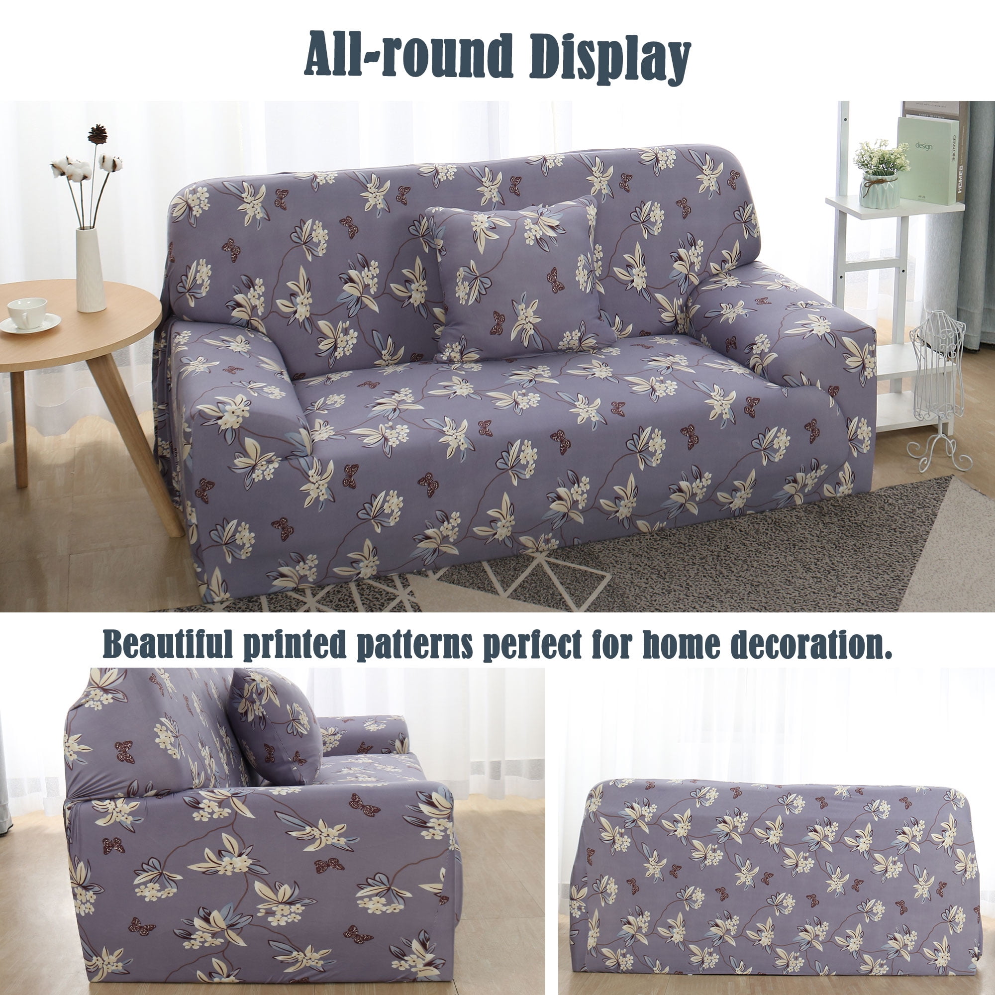 PiccoCasa Couch Covers Chair Covers Sofa Cover Stretch Sofa Slipcover Pattern 21 Loveseat-2 Seater 57"-72"