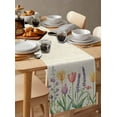 thumbnail image 6 of Colorful Spring Floral Table Runner 90 Inches, Vintage Summer Flowers Botanical Bed Runner Dresser Scarves Tabletop for Indoor Outdoor Parties/Ceremony/Banquet, 13" x 90", 6 of 8