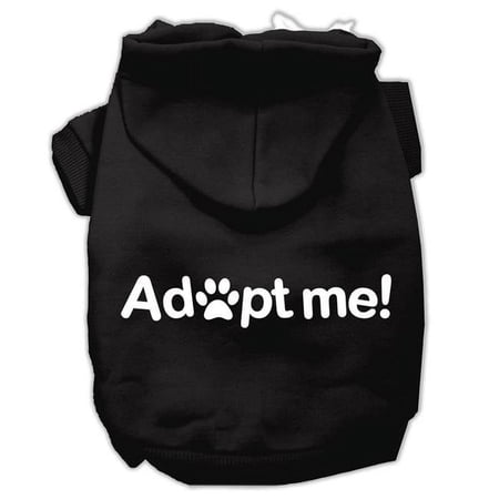 Mirage Pet Adopt Me Screen Print Pet Hoodies, Black - Small