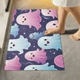 thumbnail image 2 of SKYSONIC Bathroom Rug Toiletry Mat Set, 2 pack Halloween Blue Pink Character Print, Fluffy Plush Absorbent Bath Rugs Carpet with Non Slip Bottom,23.6"x15.7"+17.3"x13.4", 2 of 7