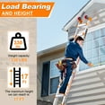 thumbnail image 7 of 17FT Telescoping A-Frame Ladder with Wheels & Stabilizer Bar, 330lb Capacity Multi-Position Folding Ladder for Stairs, Roof, Home & Outdoor Use, 7 of 7