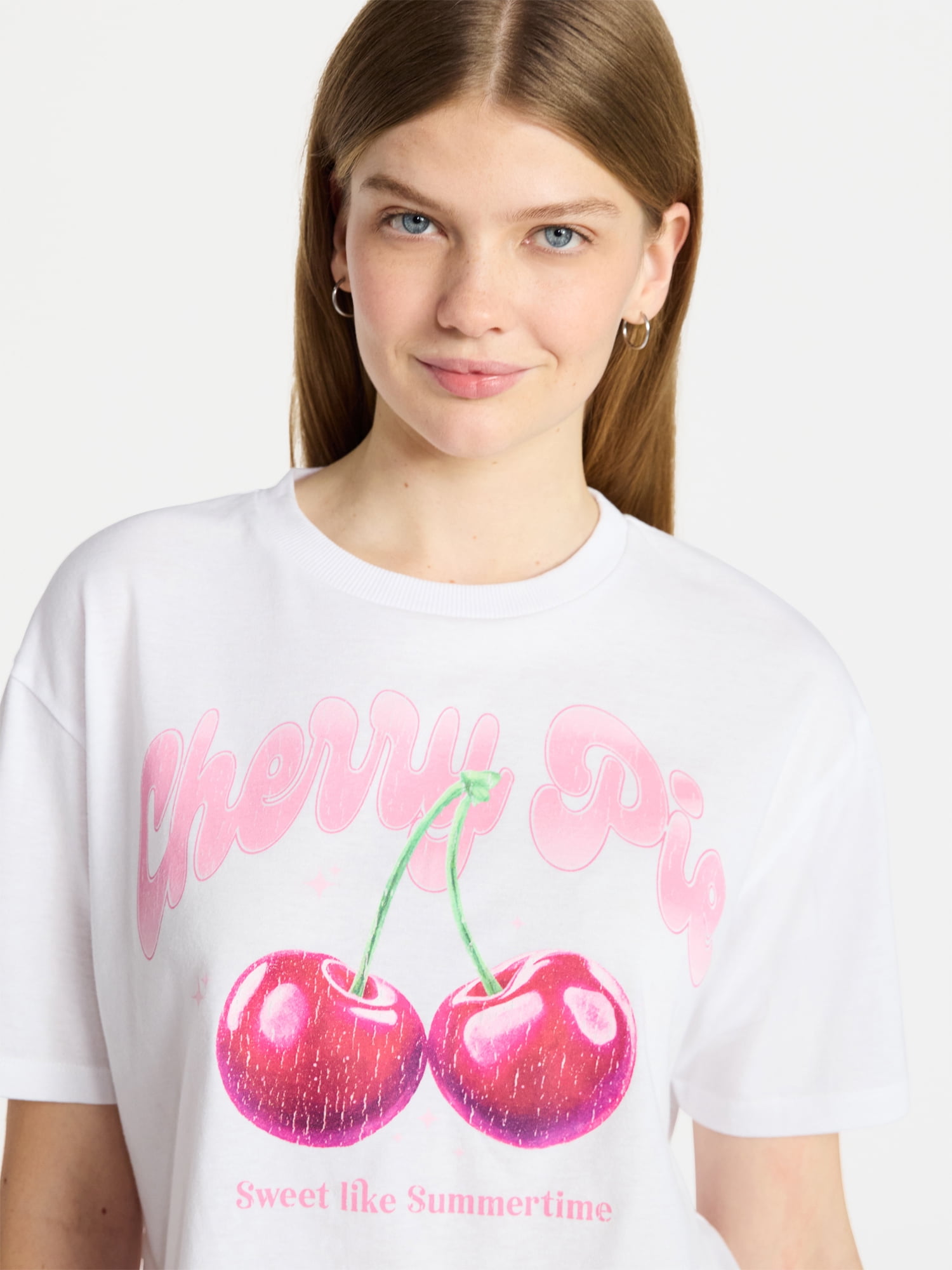 No Boundaries Boxy Cropped Graphic Tee, Women's XXS-XXL