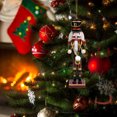 thumbnail image 4 of MasteelfCA Christmas Desktop Nutcracker Wooden Nutcracker Ornament Xmas Tabletop Nutcracker, 4 of 8