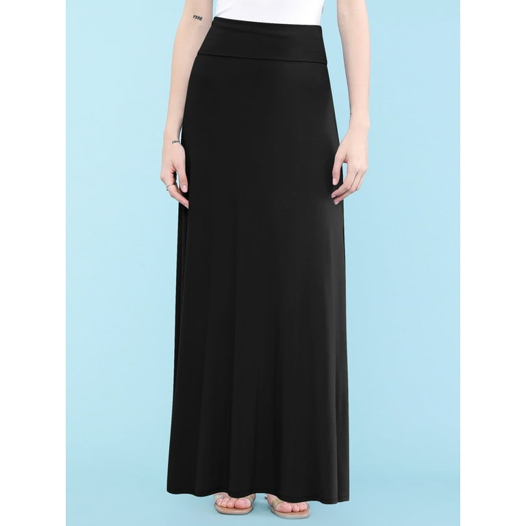 High waisted fold over maxi skirt hotsell