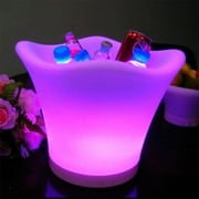 Modern Home LED Glowing Ice Bucket w/Infrared Remote Control