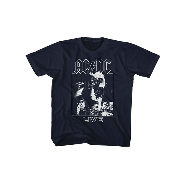 ACDC Heavy Metal Rock Band Live On Stage Navy Toddler T-Shirt Tee