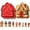 #B, variant on Design Christmas Mini Pie Mold Collection, Reusable Embossed Molds for Holiday Baking, Includes Santa, Tree, Snowman & Reindeer Shapes
