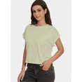 thumbnail image 5 of Women's Crew Neck Short Sleeve T Shirt Summer Casual Loose Workout Top, 5 of 6
