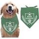 thumbnail image 1 of 1 pañuelo verde ajustable para perro, triangular, con estampado de escudo y palabras de Bark Ranger, de algodón lavable., 1 of 9