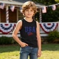thumbnail image 6 of ZACPNCV Kids 4Th Of July Tank Top Patriotic Sleeveless Tees Stars Stripes Print Crewneck Summer Casual Shirt for Boys Girls 3-15Y B-Black, 6 of 8